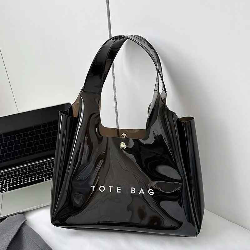 Borsa tote in PVC trasparente alla moda