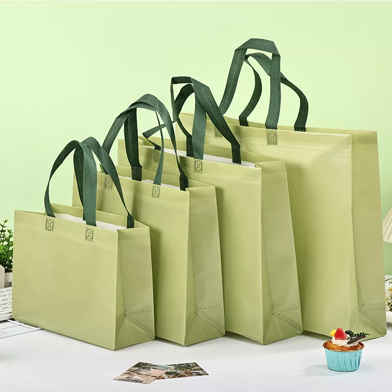 Borsa promozionale in tessuto non tessuto laminato lucido