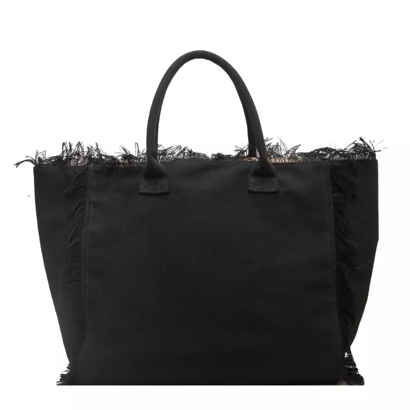 Borsa tote in tela con logo personalizzato di grande capacità