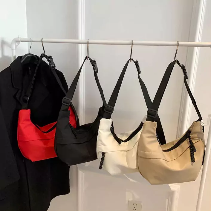 Borsa a tracolla leggera in nylon per studenti