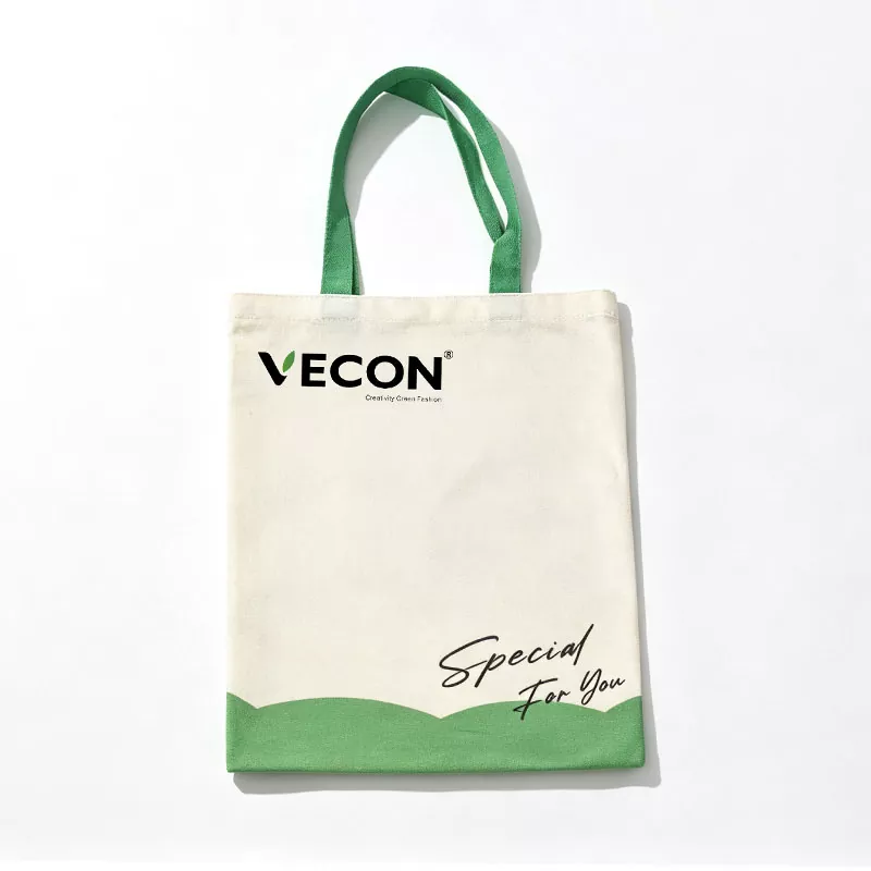 Borsa tote in tela con logo personalizzato riutilizzabile