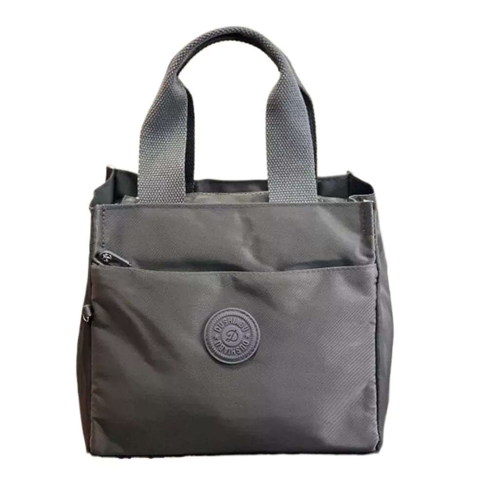Borsa a tracolla casual in nylon tinta unita