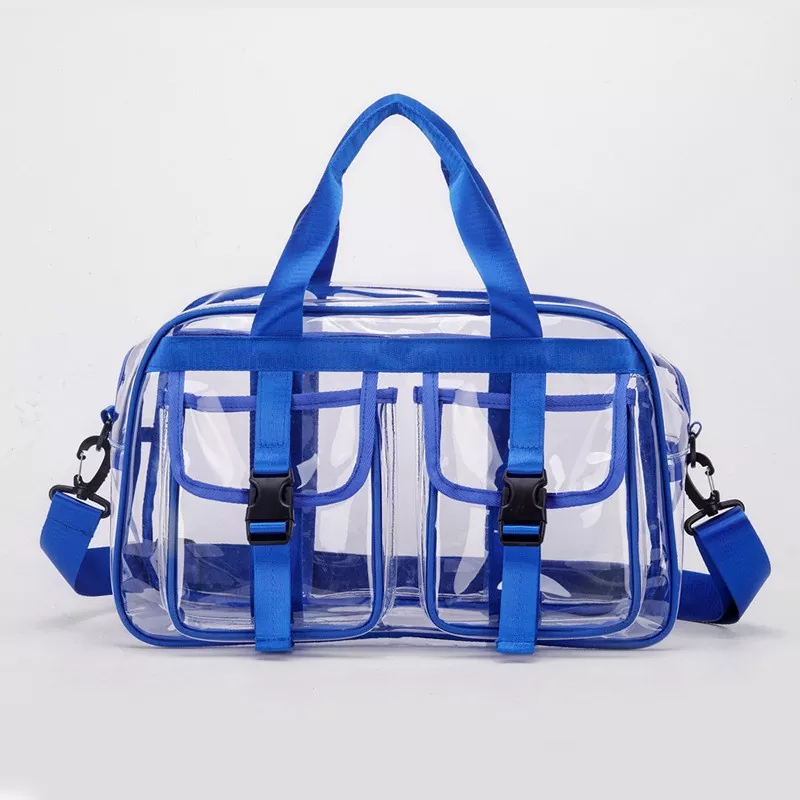 Borsa a tracolla da donna in PVC tinta unita